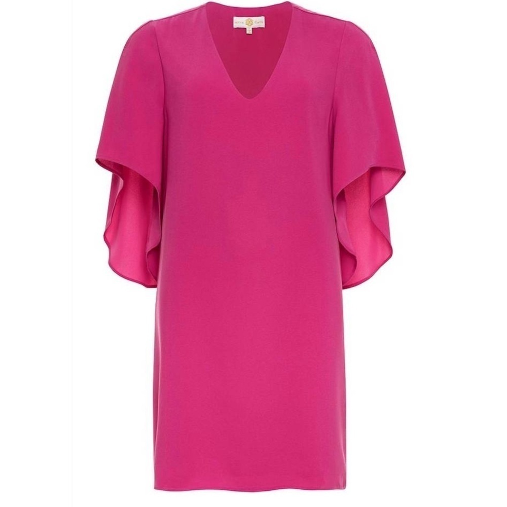 NWT Anna Cate Meredith Crepe Mini Dress in Carmine Pink Sz XS